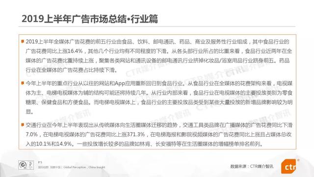 019上半年中国广告市场报告"