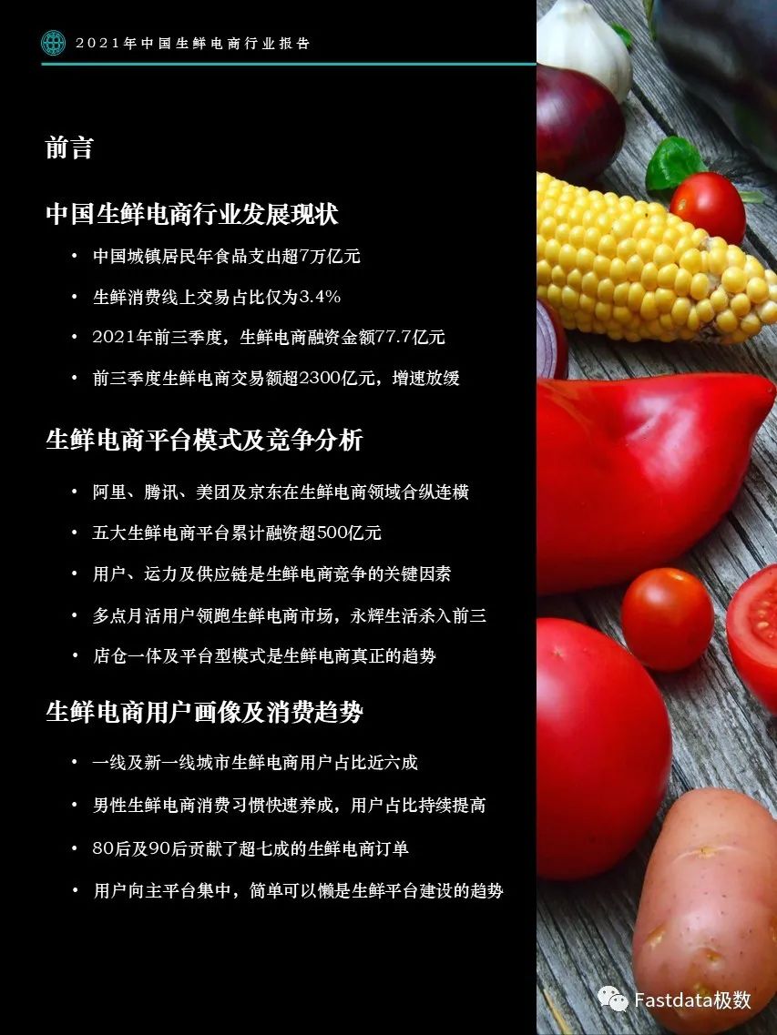 Fastdata极数：2022年中国生鲜电商行业报告
